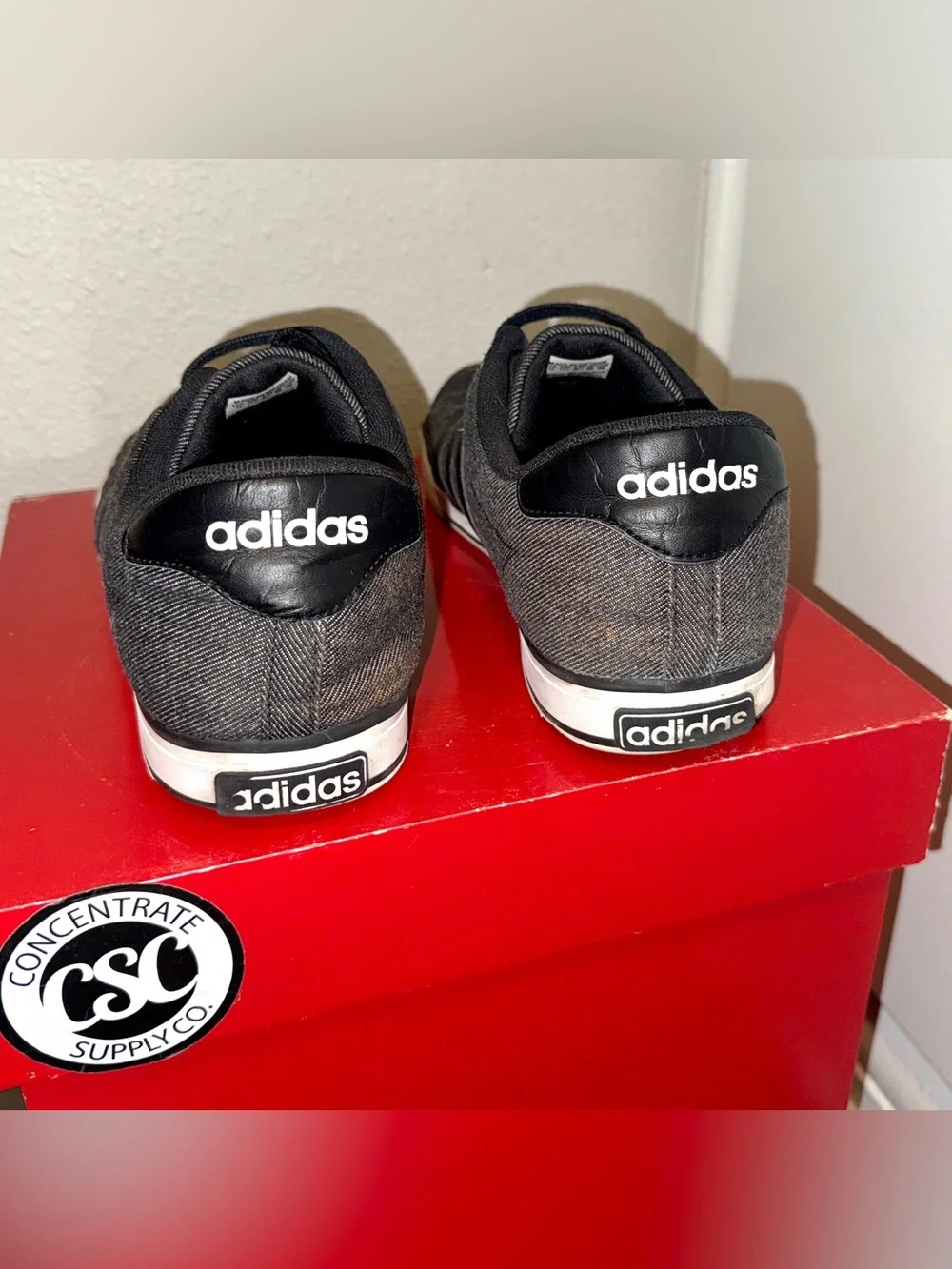 Adidas Gray + Black Low-Top Skate Sneakers • Size 12